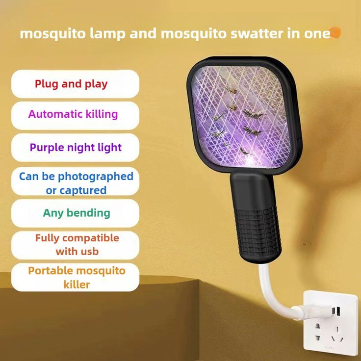 Mini USB Rechargeable Mosquito Racket